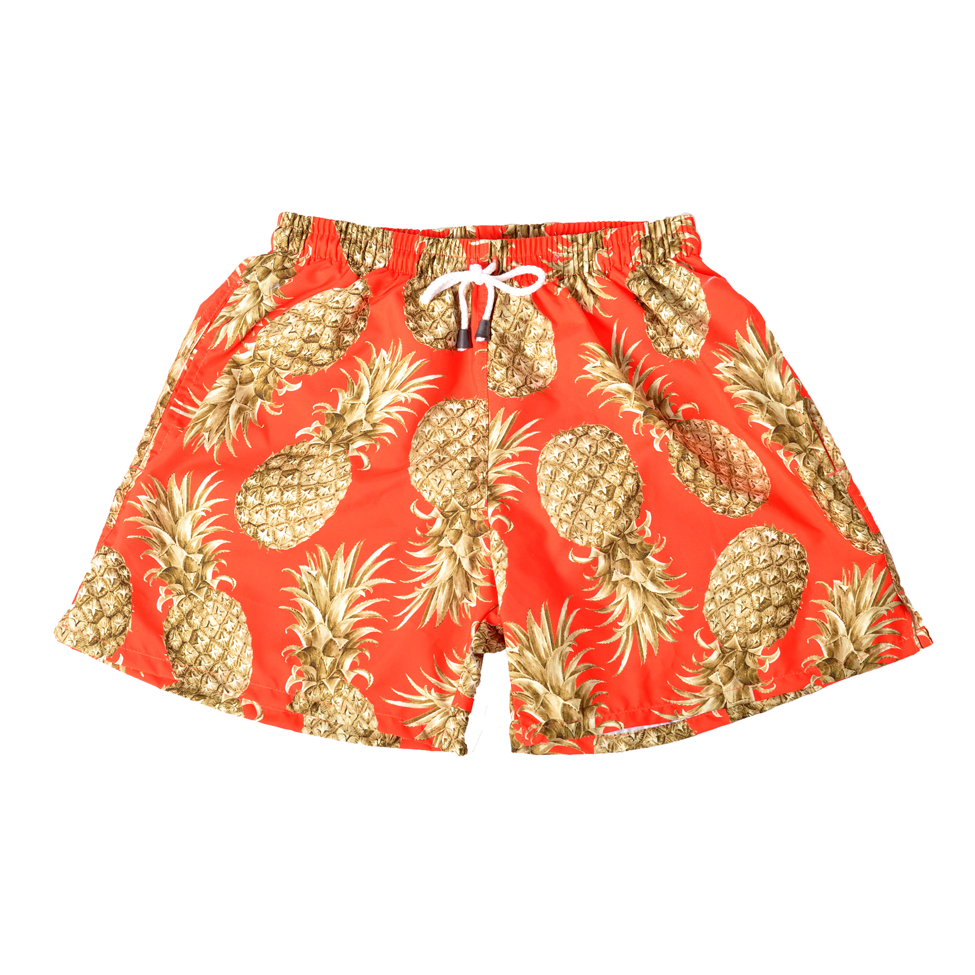 Swimshorts Red & Yellow Pineapples