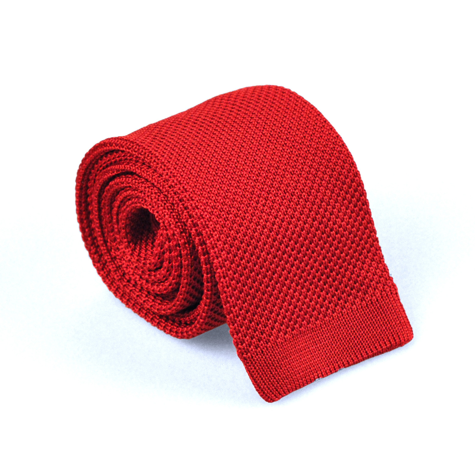 Red Silk Knit Tie