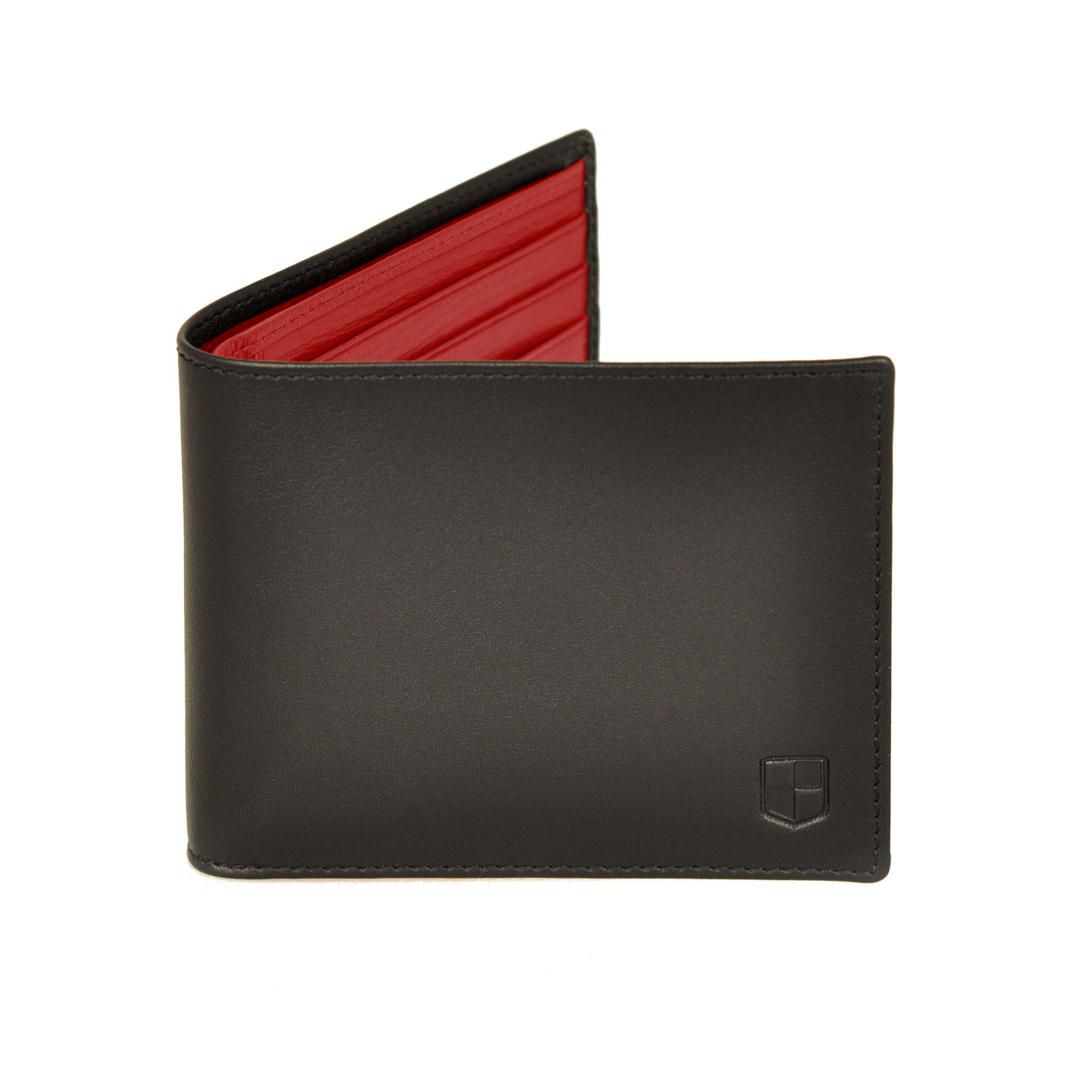 Black & Red Lambskin Billfold Wallet