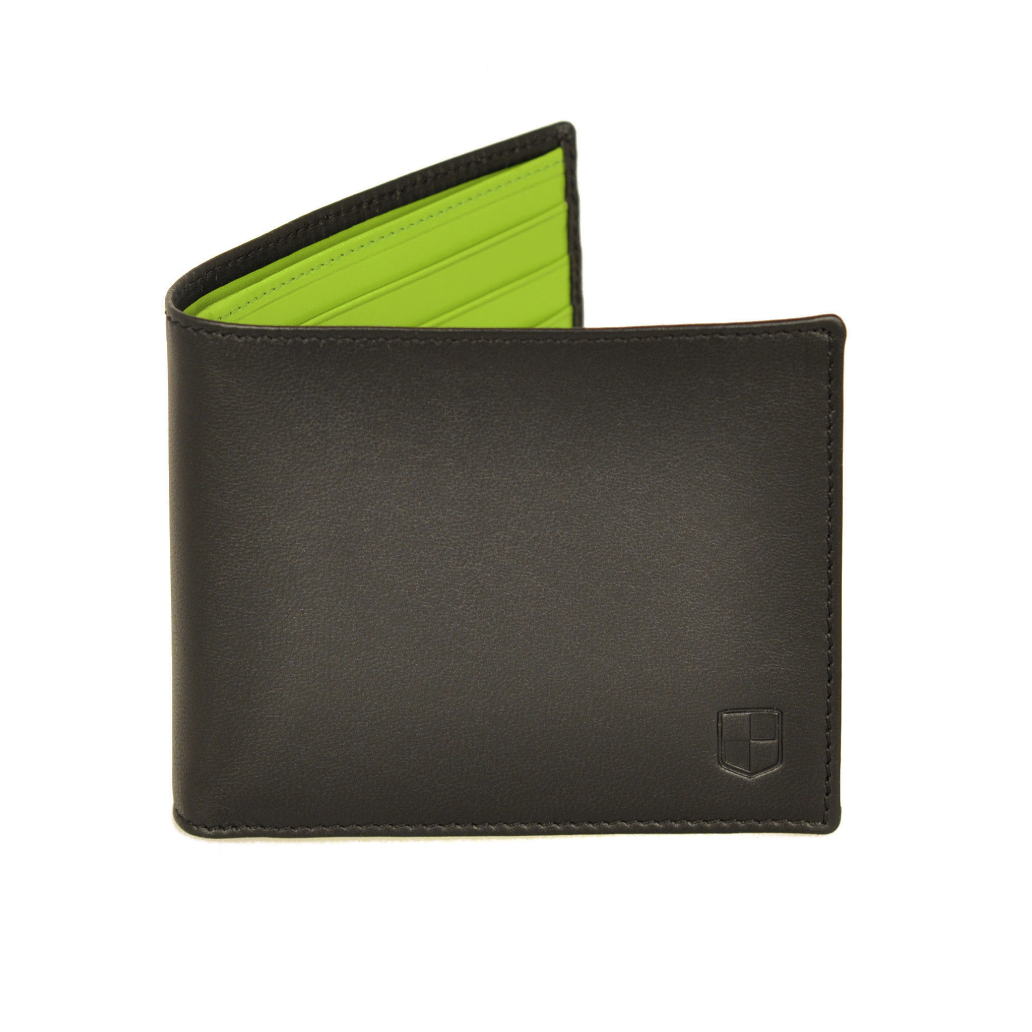 Black & Green Lambskin Billfold Wallet