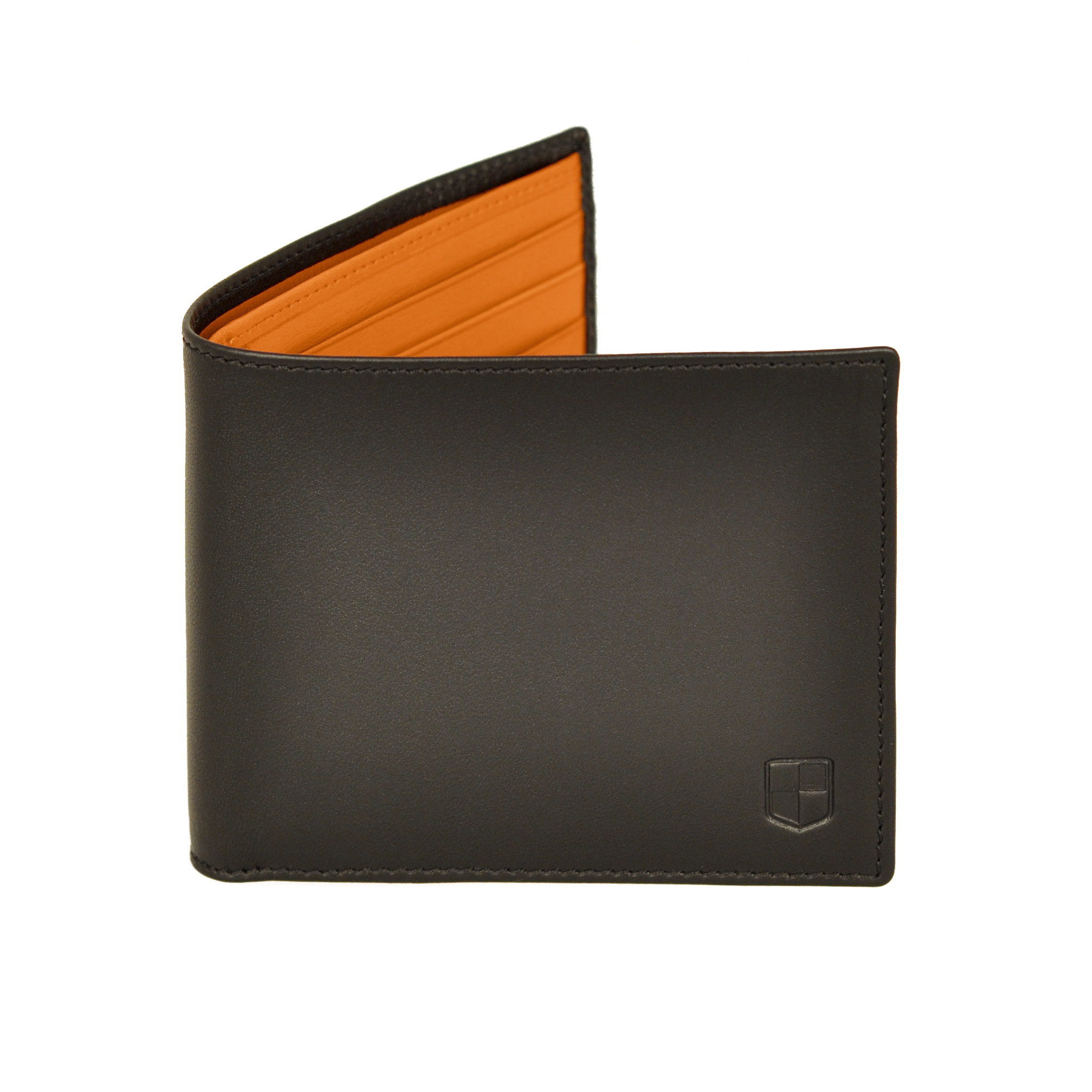 Black & Orange Lambskin Billfold Wallet